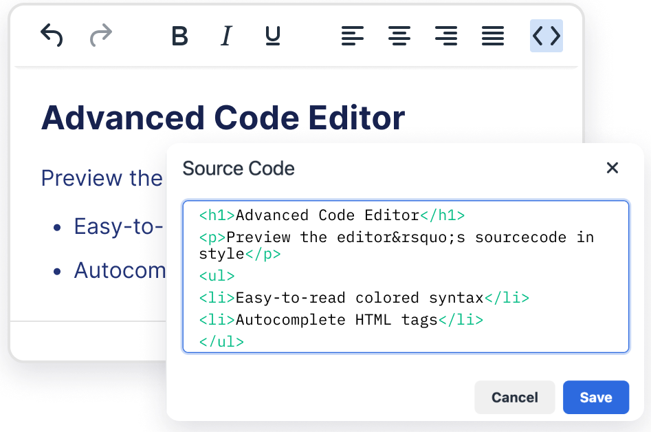 Angular HTML code editor Angular HTML code editor
